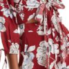 Printed Polyester Lace Up Beach Dress - Image 4