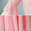 Ruffles Short Sleeves V Neck Chiffon Long Maxi Dress - Image 3
