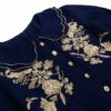 Runway Designer Gold Line Embroidery Short Sleeve Peter Pan Collar Vintage Dress - Image 5