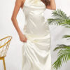 Satin Halter Backless Sexy Sleeveless Pencil Dress - Image 5