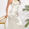 Satin Halter Backless Sexy Sleeveless Pencil Dress - Image 6
