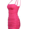 Sexy Bodycon Strapless Sleeveless Ruched Dress - Image 3