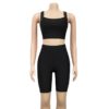 Sexy Crop Tops And Biker Shorts Sets Bodycon Sportswear - Image 10