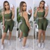 Sexy Crop Tops And Biker Shorts Sets Bodycon Sportswear - Image 9