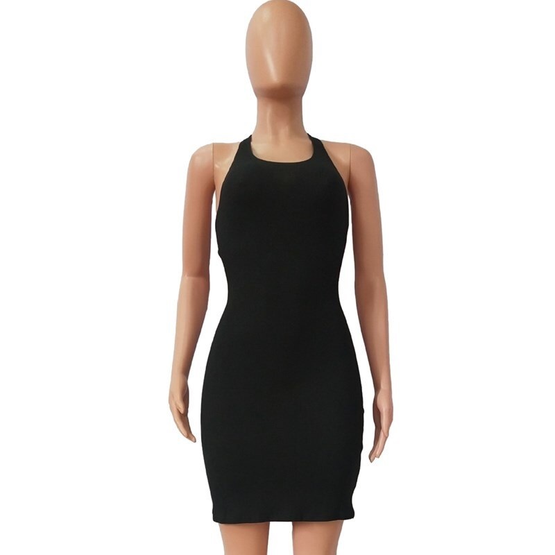 Sexy Halter Back Metal Bandage Hollowing out Nightclub Party Dress - Image 10