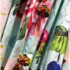 Sexy Off Shoulder Custom Button Flower Print Runway Cotton Short Dress - Image 10