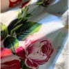 Sexy Off Shoulder Custom Button Flower Print Runway Cotton Short Dress - Image 12