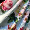 Sexy Off Shoulder Custom Button Flower Print Runway Cotton Short Dress - Image 15