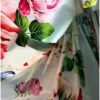 Sexy Off Shoulder Custom Button Flower Print Runway Cotton Short Dress - Image 16