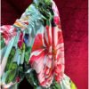 Sexy Off Shoulder Custom Button Flower Print Runway Cotton Short Dress - Image 7