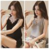 Sexy Satin Lace Sleeveless Top and Shorts Sleepwear - Image 8