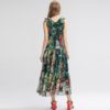 Sexy Vintage Chiffon Floral Print Holiday Party Dress - Image 6