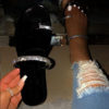 Simply-Designed Sandals - Jeweled Straps Almond Toes - Image 3