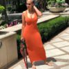 Slim Sexy Vest Backless Bandage Nightclub Party Dress