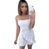 Spaghetti Strap Ruffle Backless Lace Up Sexy Nightclub Party Mini Dress - Image 6