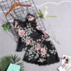 Stain Lace Floral Sling Silk Two Piece Sleepwear - Image 3
