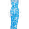 Strapless Backless Tie Dye Sexy Maxi Dresses - Image 2