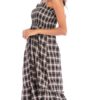Straps Neck Plaid Polyester Beach Dress - Image 4
