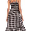 Straps Neck Plaid Polyester Beach Dress - Image 5