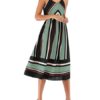 Straps Neck Stripes Chiffon Beach Dress - Image 5