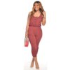 Streetwear Fashion O-Neck Button Pleated Bandage Vest One Piece Outfits - Image 2