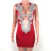 Unique Design Lace Sexy Deep V-neck Hollow Out Bandage Nightclub Party Dress - Image 12