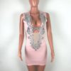 Unique Design Lace Sexy Deep V-neck Hollow Out Bandage Nightclub Party Dress - Image 14