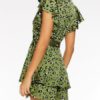 V Neck Leopard Print Polyester Beach Dress - Image 3