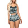 Velvet Crop Tops and Panty Sexy Sleepwear - Image 6