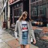 Vintage paris letter print o-neck punk tops - Image 7