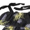 Vintage Bow Tie Star Printed Ruffles Elegant Party Long Dress - Image 6