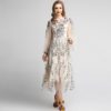 Vintage Floral Embroidery Long Sleeve Party Dress - Image 2