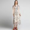 Vintage Floral Embroidery Long Sleeve Party Dress - Image 4
