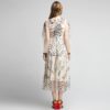 Vintage Floral Embroidery Long Sleeve Party Dress - Image 6