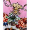 Vintage Runway Half Sleeve Diamond Beaded Flower Print Party Loose Dress - Image 11