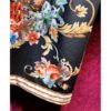 Vintage Runway Half Sleeve Diamond Beaded Flower Print Party Loose Dress - Image 5