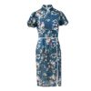 Vintage Side Split High Waist  Floral Print Dress