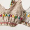 Vintage chic fashion floral embroidery sleeveless crop tops - Image 6