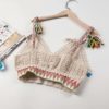 Vintage chic fashion floral embroidery sleeveless crop tops - Image 3