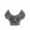 Vintage chic fashion floral print beach sleeveless crop tops - Image 2