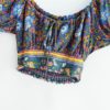 Vintage chic fashion floral print beach sleeveless crop tops - Image 18