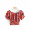 Vintage chic fashion floral print beach sleeveless crop tops - Image 7