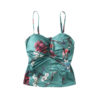 Vintage chic fashion sleeveless Sexy tanks floral printing crop tops