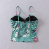 Vintage chic fashion sleeveless Sexy tanks floral printing crop tops - Image 3