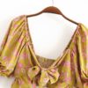 Vintage chic floral beach sleeveless sashes crop tops - Image 4