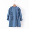 Vintage Ruffles Deep V-Neck Loose Blouse Shirt - Image 3