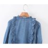 Vintage Ruffles Deep V-Neck Loose Blouse Shirt - Image 6