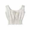 Vintage sexy off shoulder slash neck ruffles short sleeve t-shirt