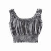 Vintage sexy off shoulder slash neck ruffles short sleeve t-shirt - Image 12