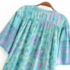 Floral Printed V-Neck Short Sleeve Blouse - Image 4